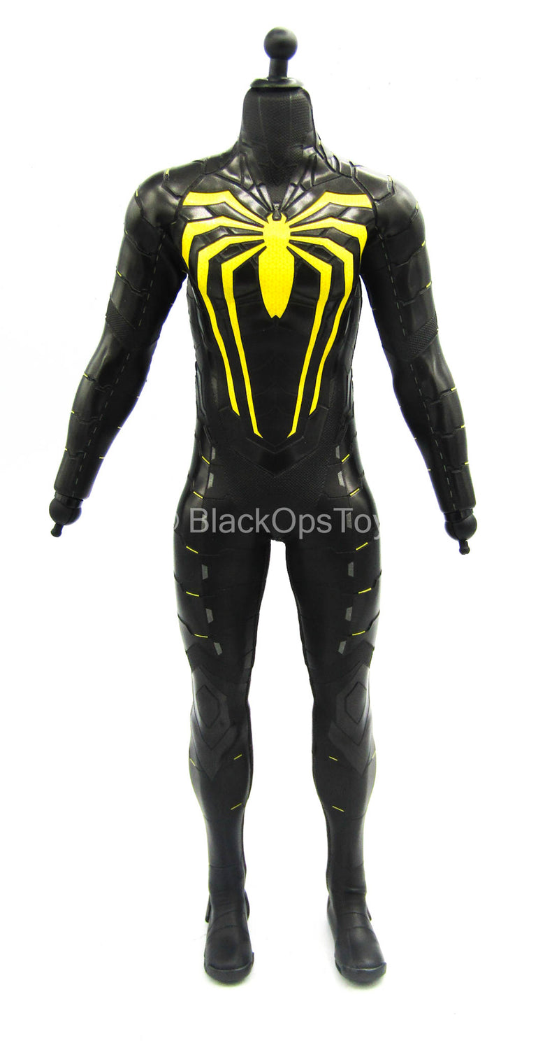 Load image into Gallery viewer, Spiderman Anti-Ock Suit - Male Body w/Black &amp; Yellow Body Suit
