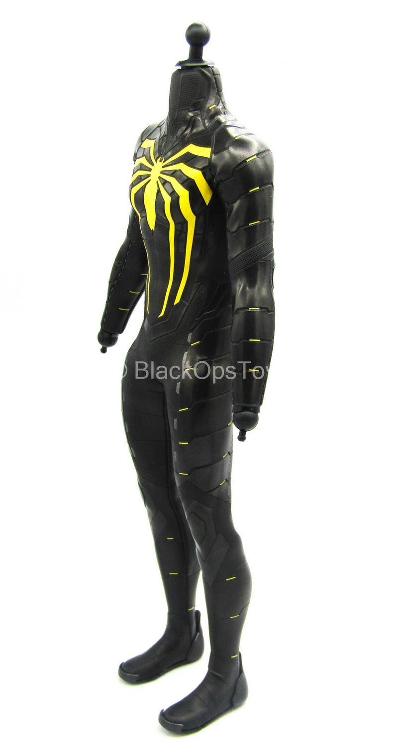 Load image into Gallery viewer, Spiderman Anti-Ock Suit - Male Body w/Black &amp; Yellow Body Suit
