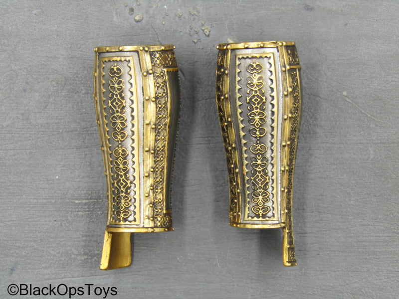 Load image into Gallery viewer, Ottoman Empire General - Metal Silver &amp; Gold Like Leg Armor
