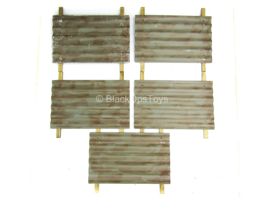 Metal & Wood Panel Fencing (x5)