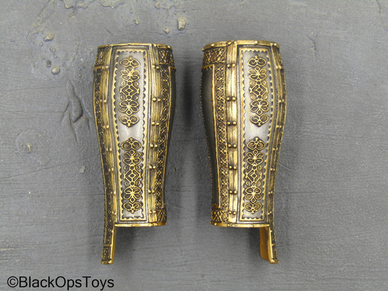 Load image into Gallery viewer, Ottoman Empire General - Metal Silver &amp; Gold Like Leg Armor
