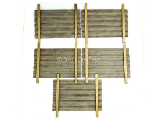 Metal & Wood Panel Fencing (x5)