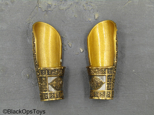 Ottoman Empire General - Metal Silver & Gold Like Wrist Gauntlets