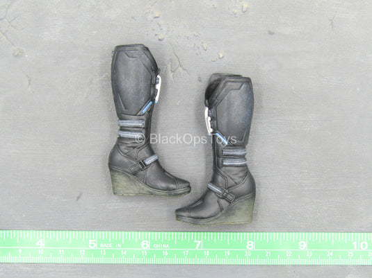 Age of Ultron - Black High Heeled Boots (Peg Type)