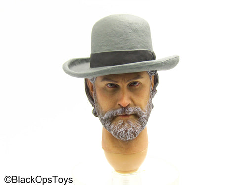 Dr Cowboy - Male Bearded Head Sculpt w/Hat