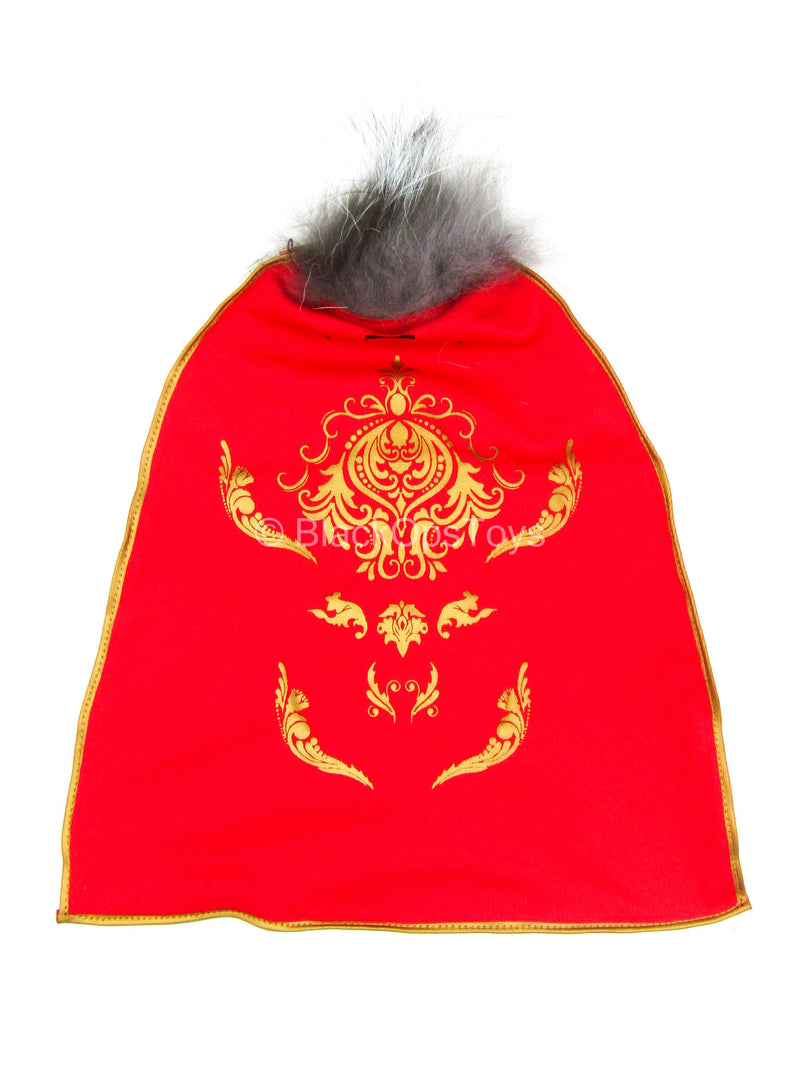 Load image into Gallery viewer, Angel Yan - Crown Edition - Red Cape w/Fur Like Collar
