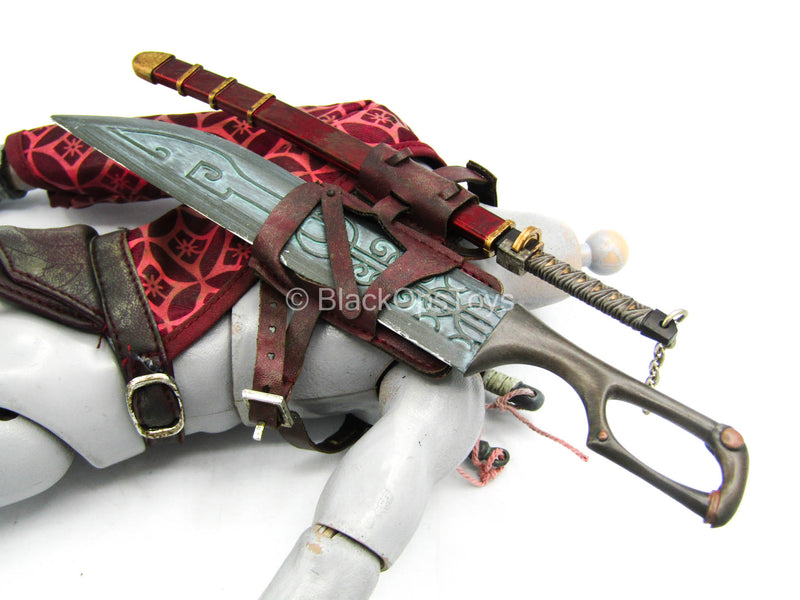 Load image into Gallery viewer, Ninkyo Seiji - Half-Kimono w/Sword, Dagger &amp; Holster Set
