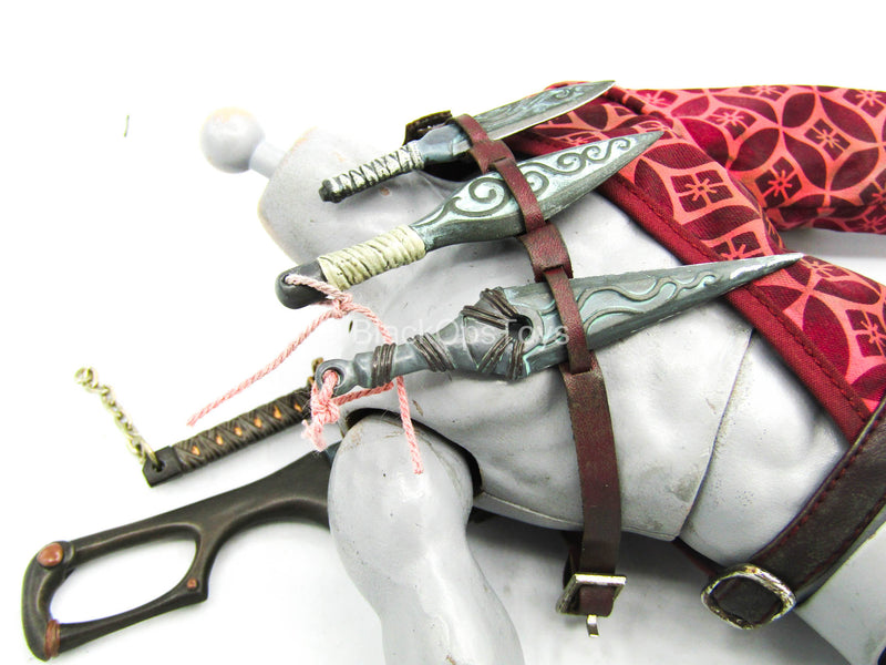 Load image into Gallery viewer, Ninkyo Seiji - Half-Kimono w/Sword, Dagger &amp; Holster Set
