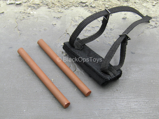 The Dark Warrior - Black Drop Leg Baton Holster w/Batons