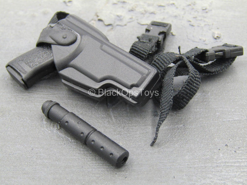 Load image into Gallery viewer, Delta Forces &quot;Leo&quot; - HK 0.45 Pistol w/Suppressor &amp; Holster

