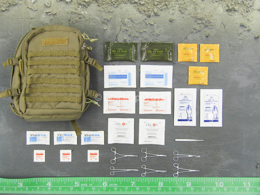 Operation Red Sea PLA Medic - Tan Medical Backpack w/Medical Set