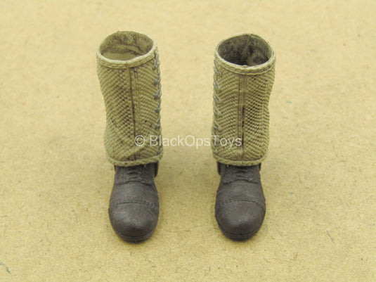 1/12 - WWII - Rescue Team - Boots w/Gaiters (Peg Type)