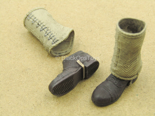 1/12 - WWII - Rescue Team - Boots w/Gaiters (Peg Type)