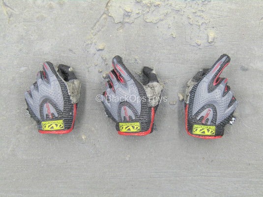 HAND - Grey & Red Right & Left Trigger Gloved Hand Set