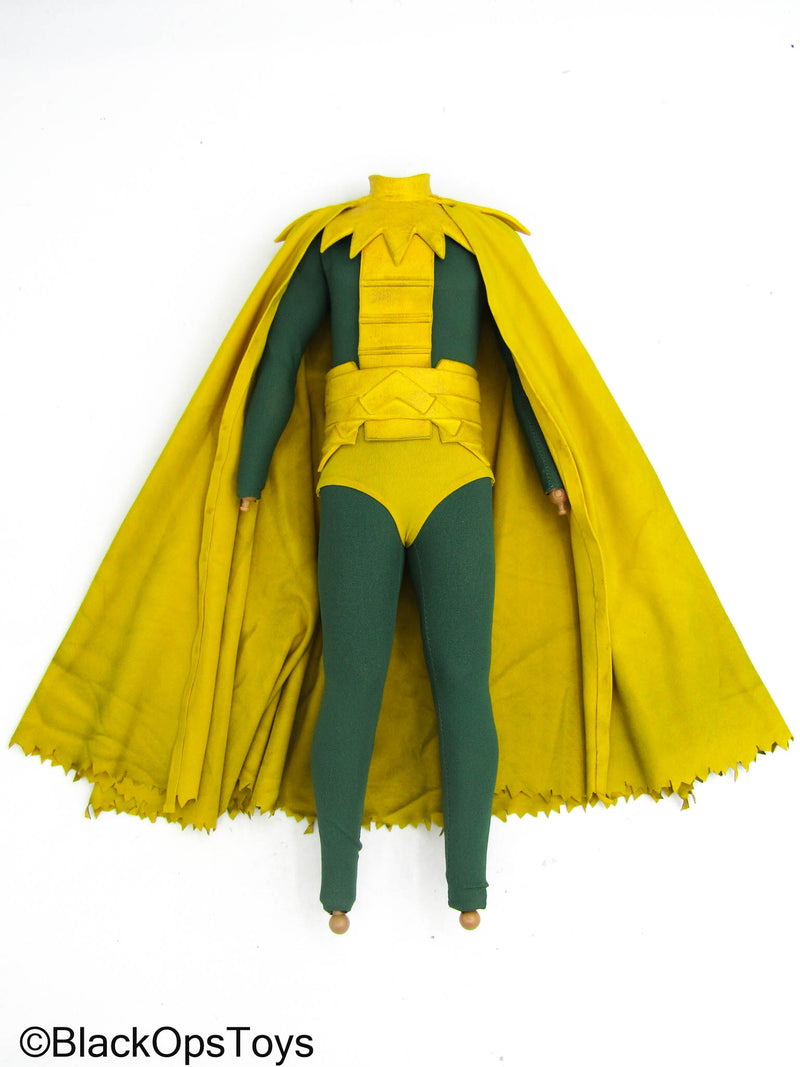 Load image into Gallery viewer, Classic Loki - Male Base Body w/Green &amp; Yellow Body Suit &amp; Cape
