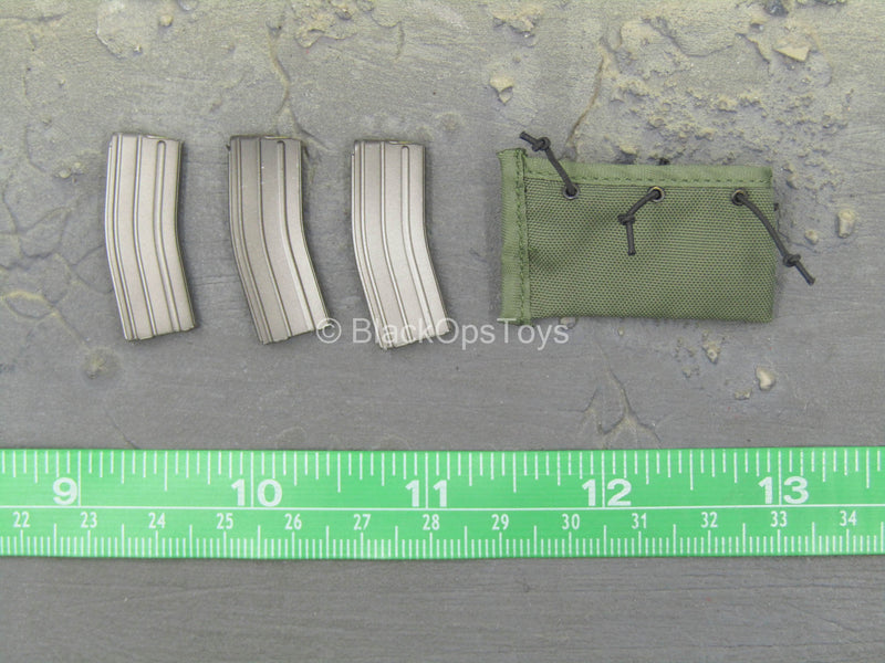 Load image into Gallery viewer, US NSWDG - Green AR Magazine Pouch w/Magazines (x3)
