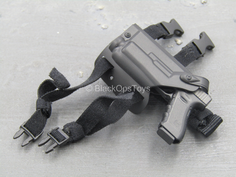 Load image into Gallery viewer, US Army Pilot - Black Pistol w/Drop Leg Holster (Left)
