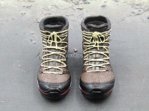 Modern Battlefield Ghost - Brown Combat Boots (Peg Type)