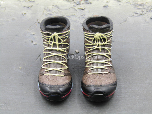 Modern Battlefield Ghost - Brown Combat Boots (Peg Type)