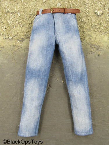 Maverick - Blue Faded Denim Jeans