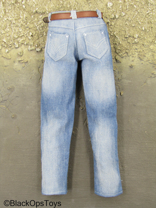 Maverick - Blue Faded Denim Jeans
