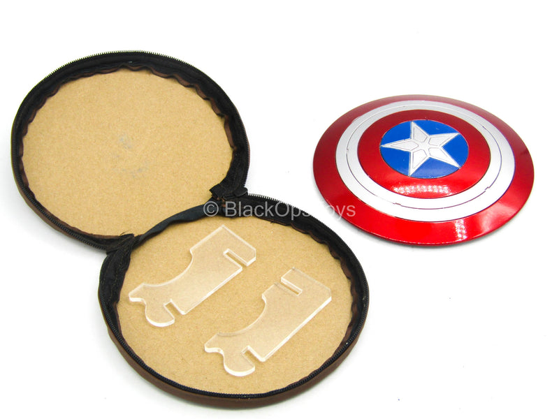 Load image into Gallery viewer, Old Soldier - Metal Shield w/Leather Like Case &amp; Stand
