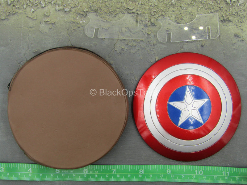 Load image into Gallery viewer, Old Soldier - Metal Shield w/Leather Like Case &amp; Stand
