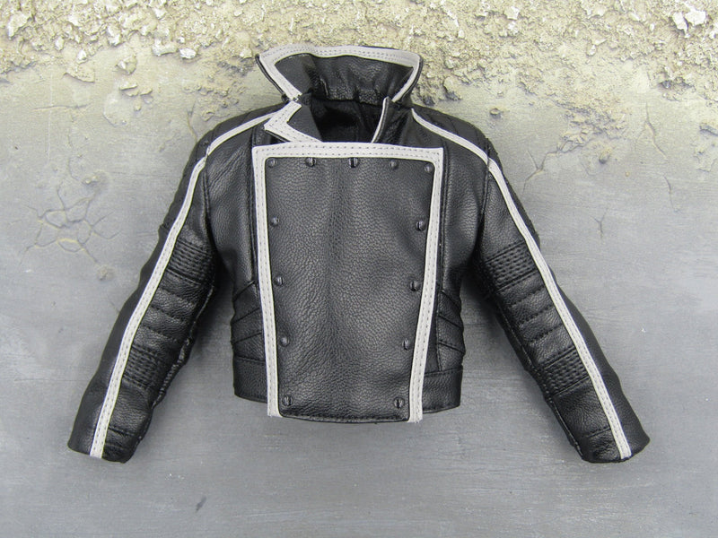 Load image into Gallery viewer, GHOST RIDER - Black Leather Like Jacket w/Magnetic Front
