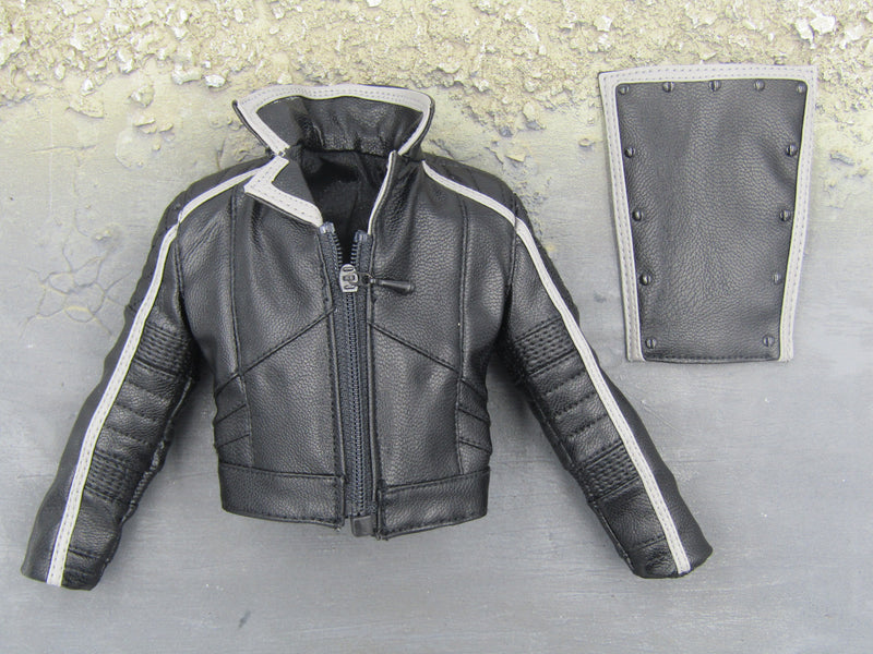 Load image into Gallery viewer, GHOST RIDER - Black Leather Like Jacket w/Magnetic Front
