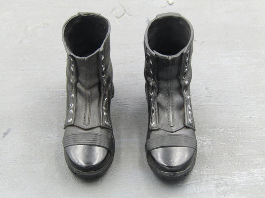 GHOST RIDER - Black Biker Boots (Peg Type)