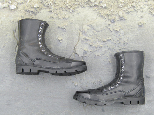 GHOST RIDER - Black Biker Boots (Peg Type)