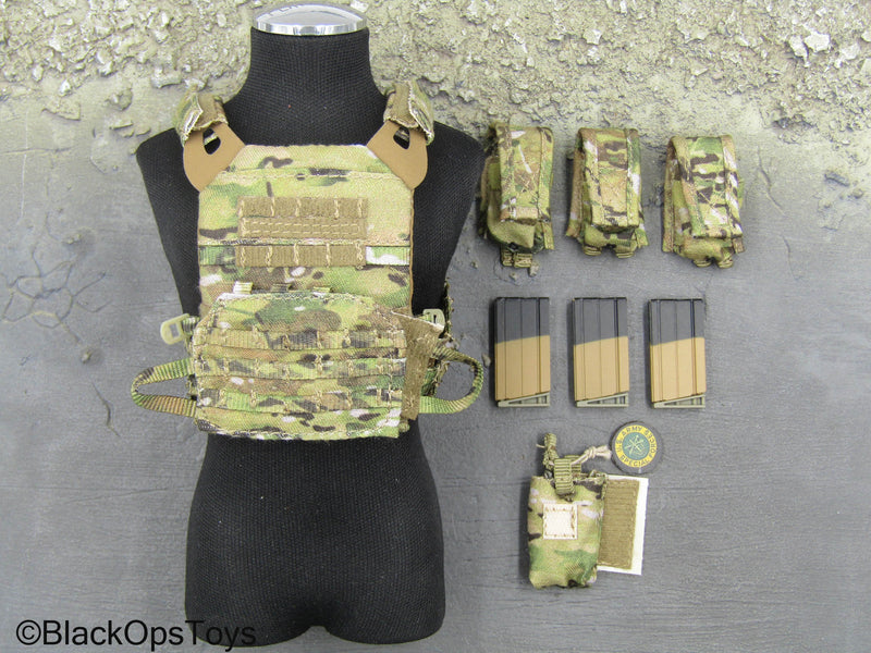Load image into Gallery viewer, U.S. Army Special Forces - Multicam MOLLE Combat Vest w/Pouch Set
