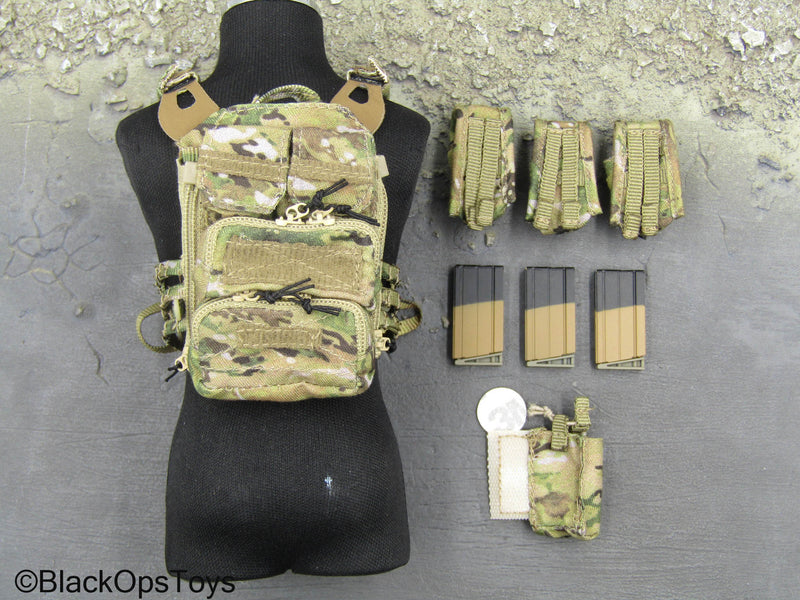 Load image into Gallery viewer, U.S. Army Special Forces - Multicam MOLLE Combat Vest w/Pouch Set

