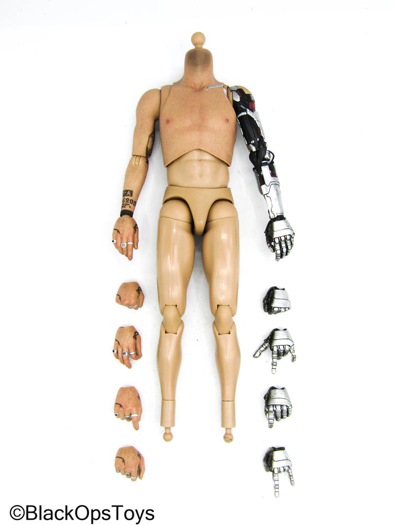 Load image into Gallery viewer, Cyberpunk 2077 - Johnny Silverhand - Male Base Body w/Robotic Arm &amp; Hands

