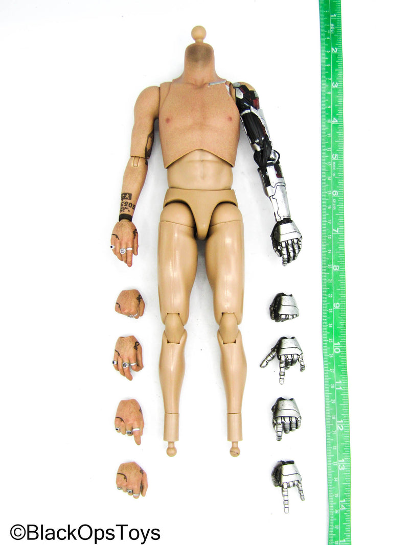 Load image into Gallery viewer, Cyberpunk 2077 - Johnny Silverhand - Male Base Body w/Robotic Arm &amp; Hands
