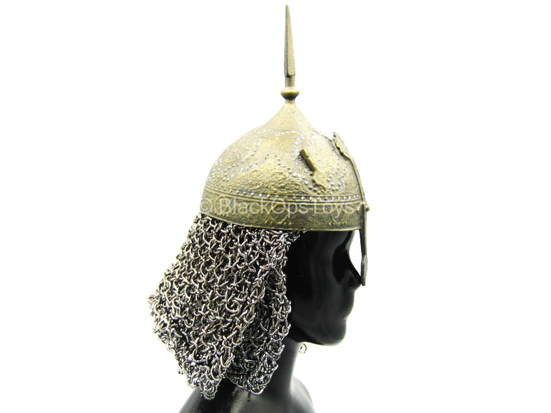 Load image into Gallery viewer, Persian Empire - Bowman - METAL Helmet w/Chain Mail Neck Guard
