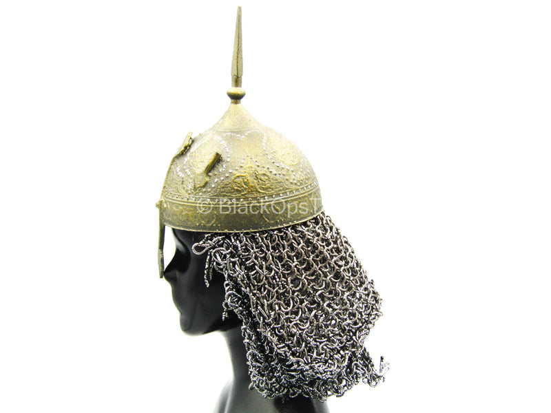 Load image into Gallery viewer, Persian Empire - Bowman - METAL Helmet w/Chain Mail Neck Guard
