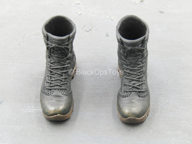 Load image into Gallery viewer, Predators - Noland - Black Combat Boots (Peg Type)
