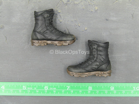 Predators - Noland - Black Combat Boots (Peg Type)