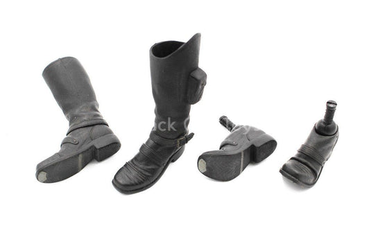 GI JOE - Crimson Guard - Black Combat Boot Set (Peg Type)