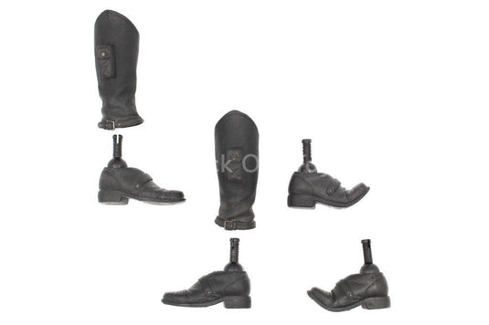 GI JOE - Crimson Guard - Black Combat Boot Set (Peg Type)