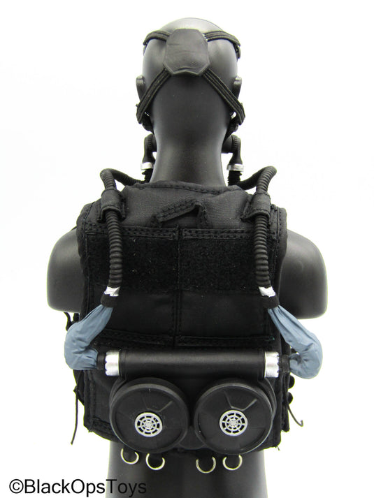 Rainbow Six Siege - Smoke - Black Combat Vest w/Gas Mask & Magnetic Pouches