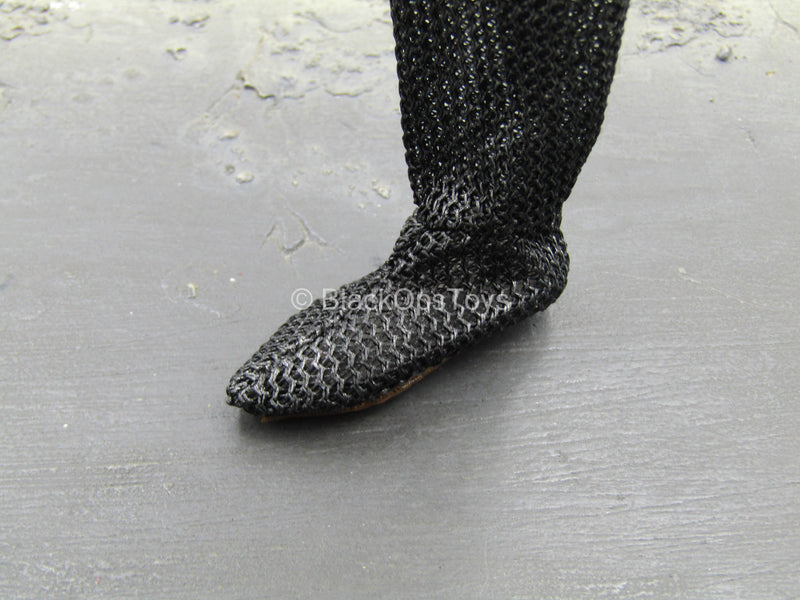 Load image into Gallery viewer, St Johns Knights - Chainmail Like Boots w/Metal Knee Pads
