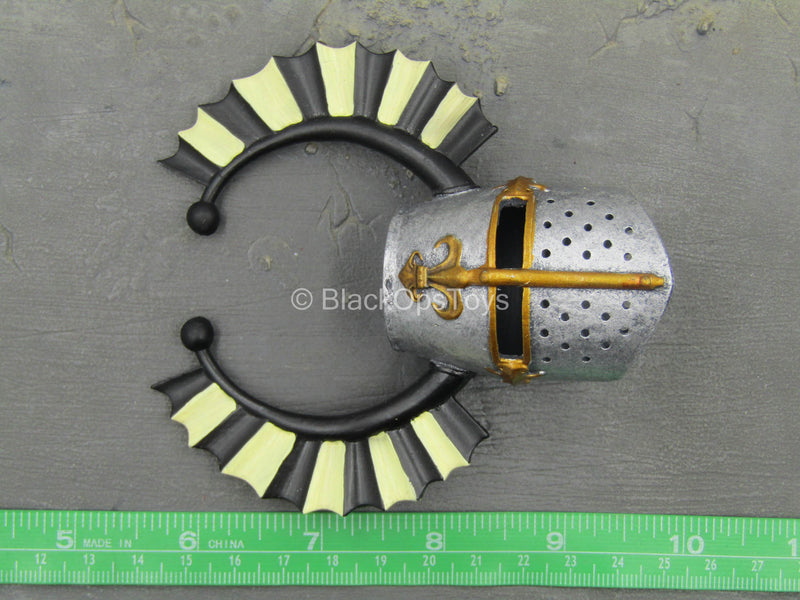 Load image into Gallery viewer, St Johns Knights - Metal Knights Helmet w/Crest
