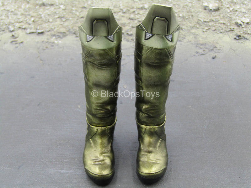 Load image into Gallery viewer, Spider-Man - Mysterio - Gold-Colored Boots (Peg Type)
