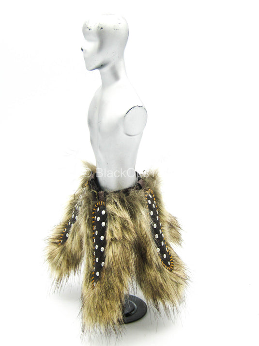 Dragonborn Warrior - Leather Like Belt w/Fur Like Faulds