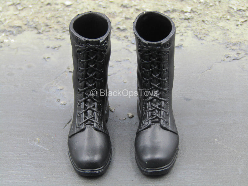 Load image into Gallery viewer, Flight Deck Crew - Black Combat Boots (Peg Type)
