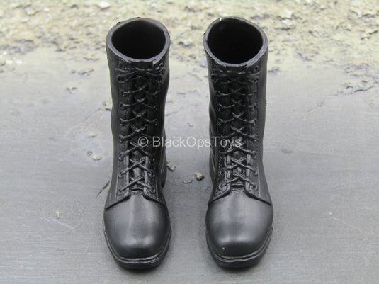 Flight Deck Crew - Black Combat Boots (Peg Type)
