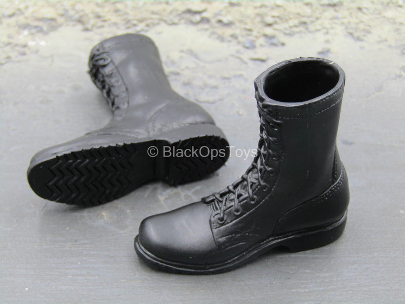 Load image into Gallery viewer, Flight Deck Crew - Black Combat Boots (Peg Type)
