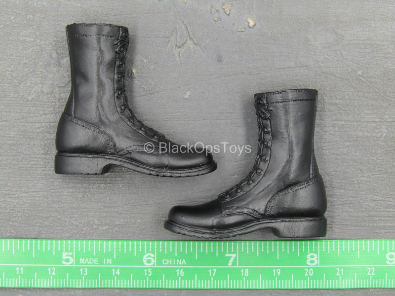 Load image into Gallery viewer, Flight Deck Crew - Black Combat Boots (Peg Type)
